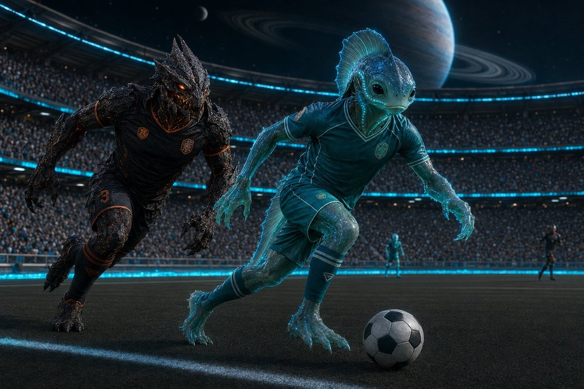 Intergalactive Football Worldcup. Gpt Image 2 Prompt: Photoreal