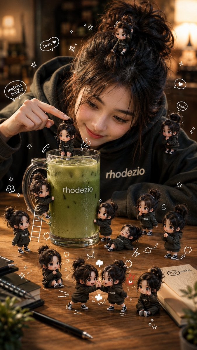 15 Tiny Versions Of Her, One Giant Glass