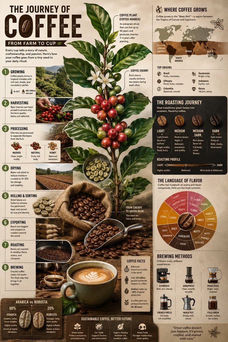 Coffee Journey Infographic By Gpt Image 2 On