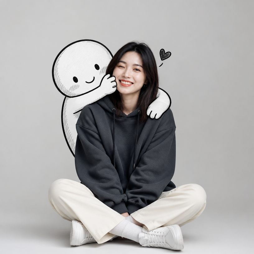 The Doodle Hugging Her From Behind Is Such
