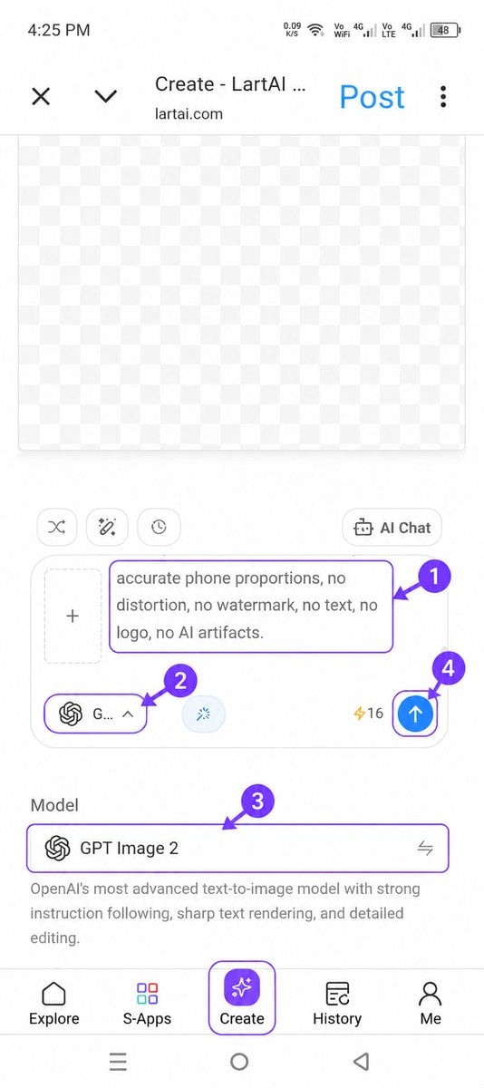 Step 2: Paste Your Prompt Into The Prompt