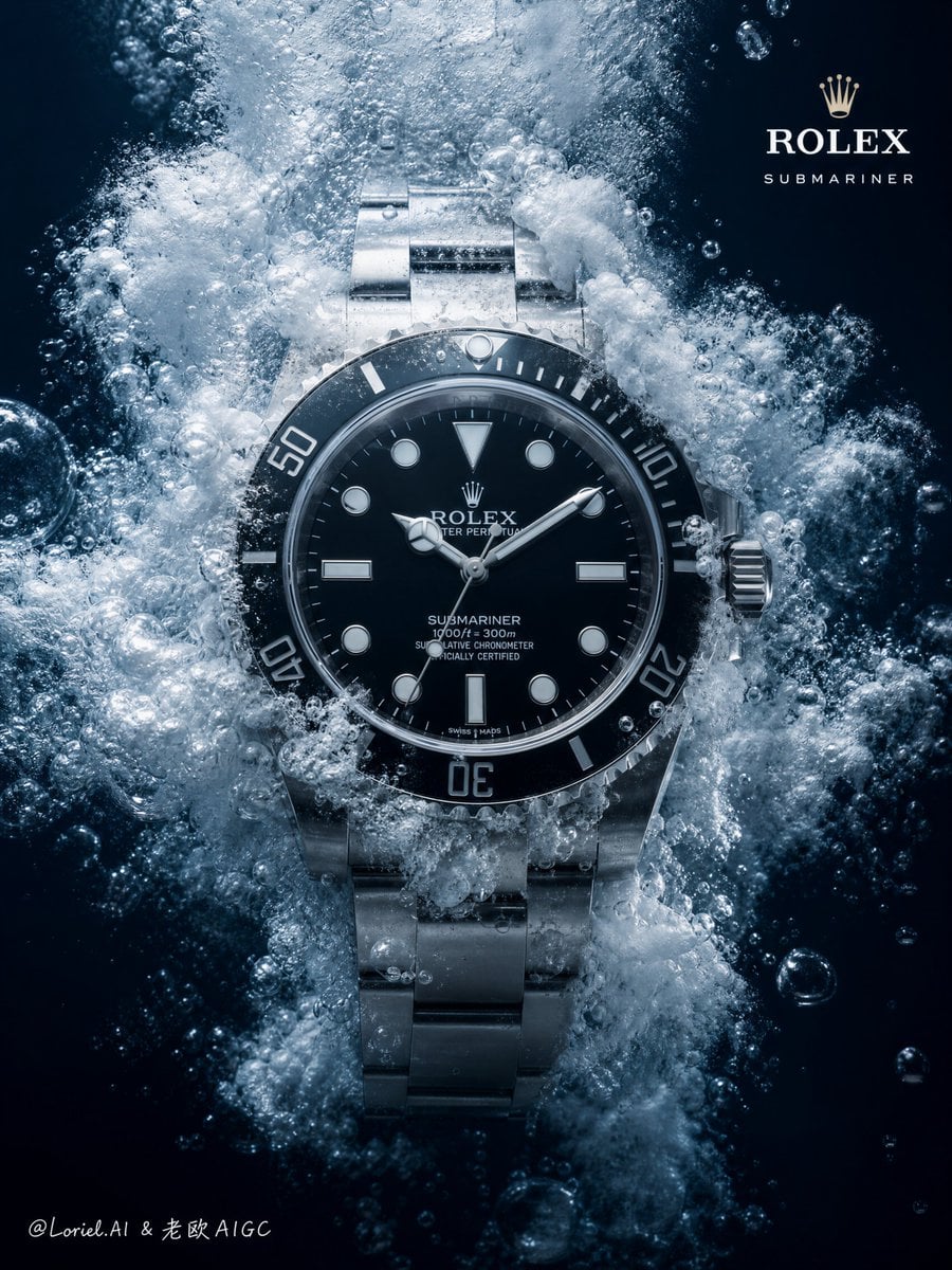 Rolex Submariner Laboratory Pressure Burst Poster
