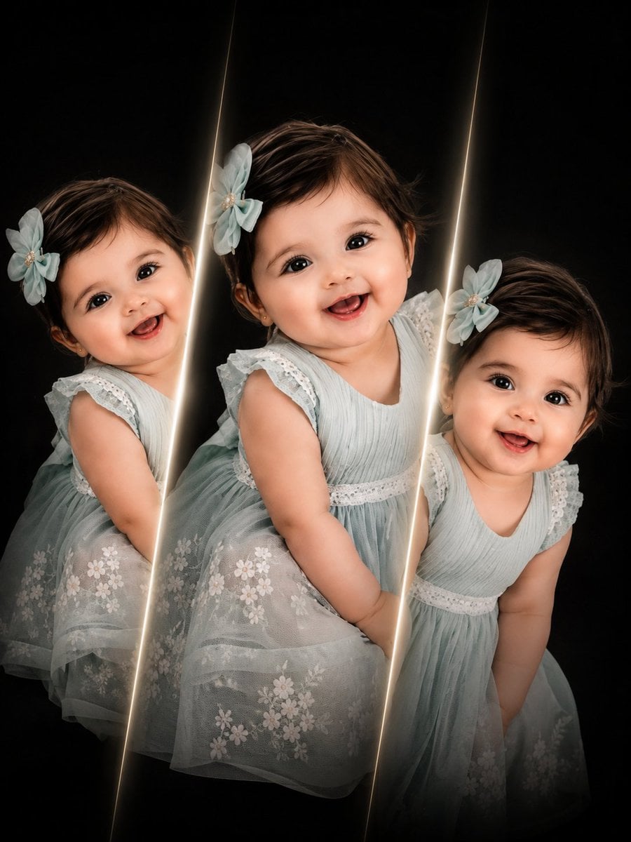 Premium Cinematic Baby Portrait Poster