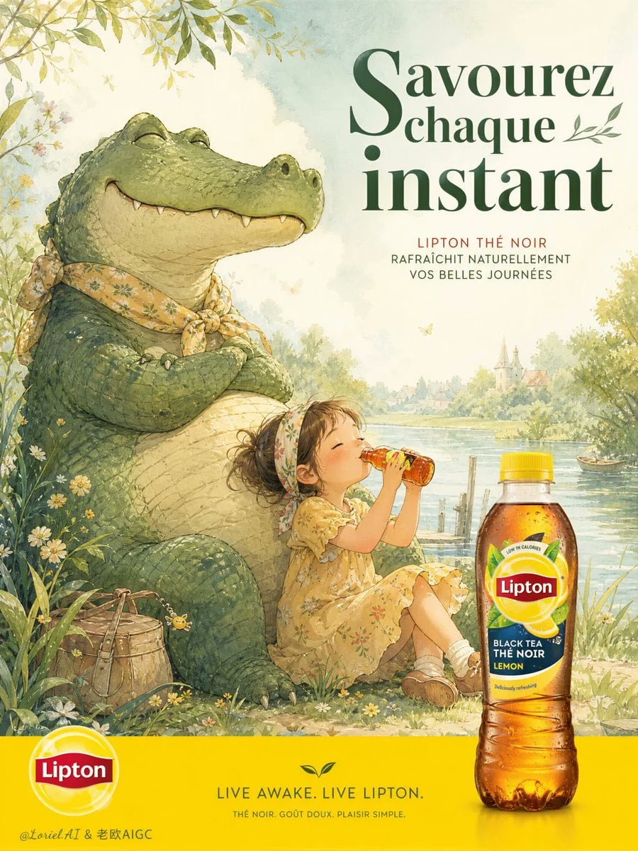 Lipton Tea Pastel Picture Book Poster