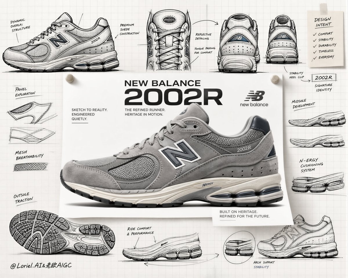 New Balance 2002R Editorial Footwear Poster