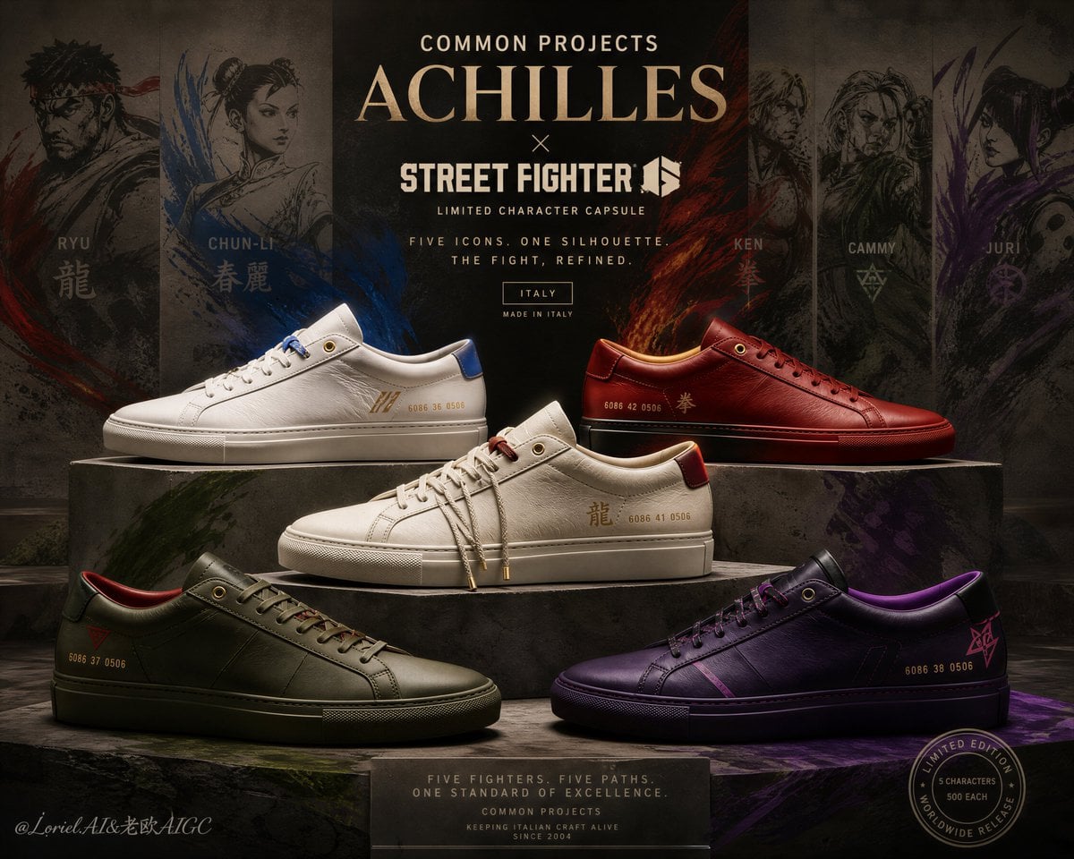 Luxury Sneaker Street Fighter Crossover Poster