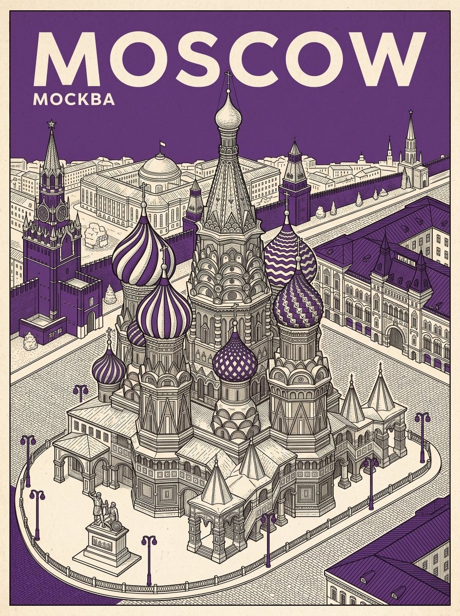 15th Century Travel Poster of Moscow