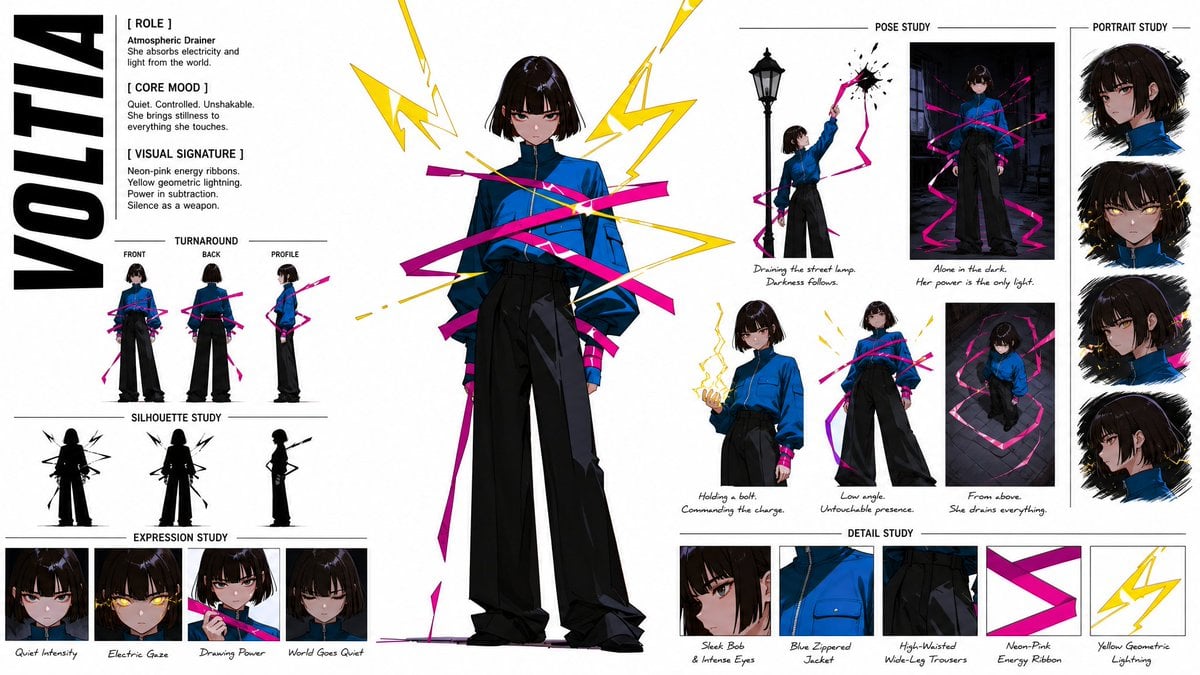 Premium High Fashion Character Concept Art Sheet