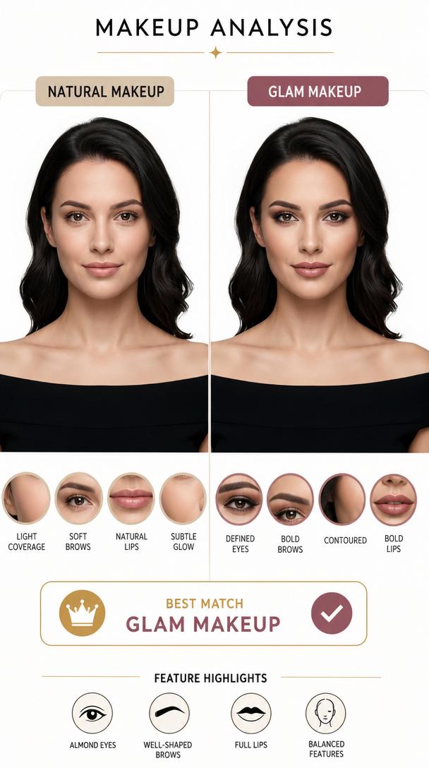 Visual Makeup Analysis Graphic Comparison