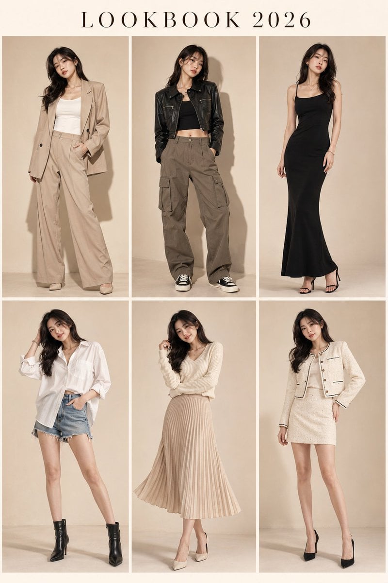 Korean Fashion Editorial Lookbook with Consistent Model