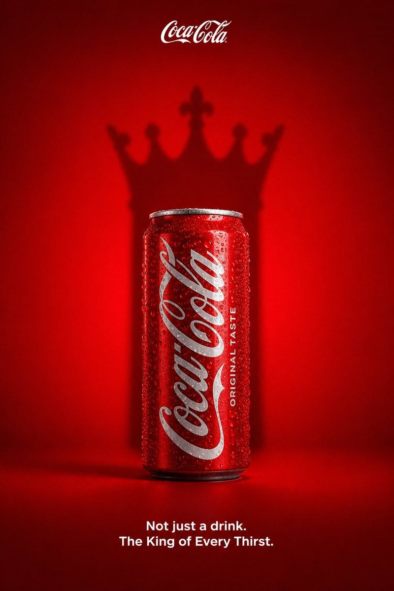 Premium Coca-Cola Can Advertising Poster