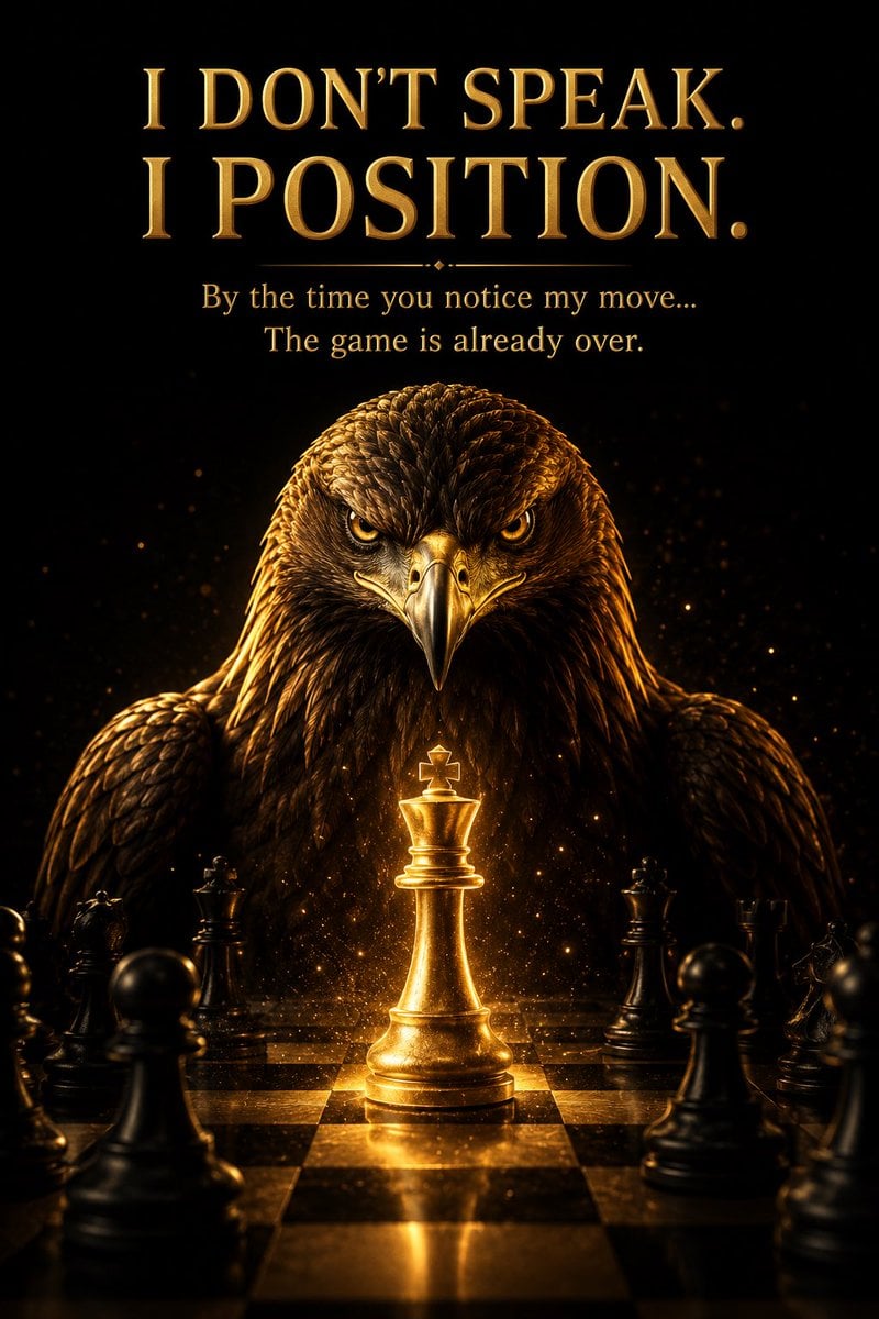Golden Eagle Chessboard Cinematic Poster