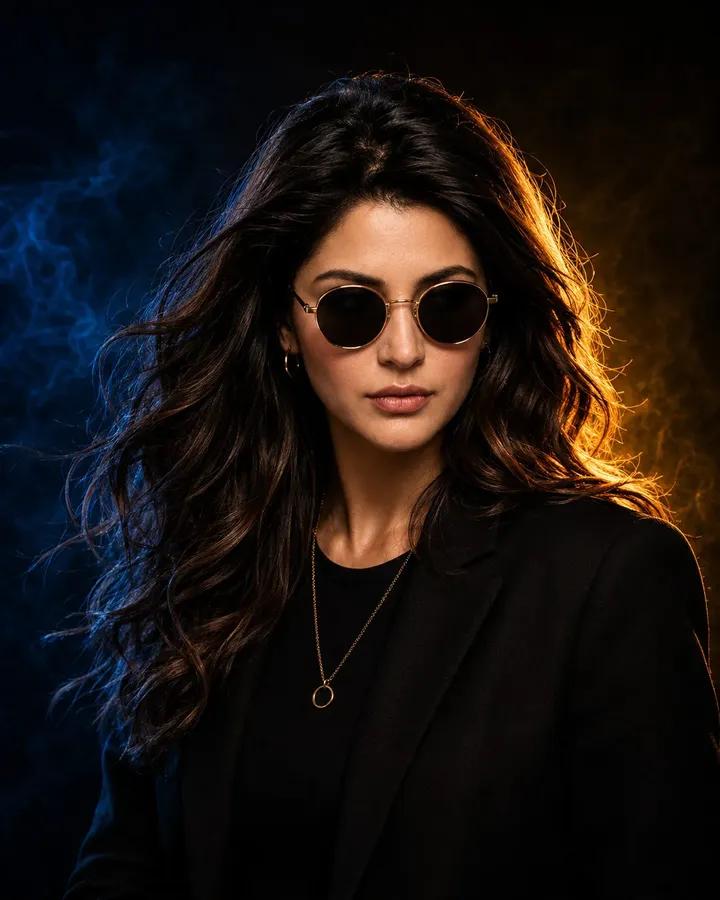 Cinematic Portrait of Confident Woman