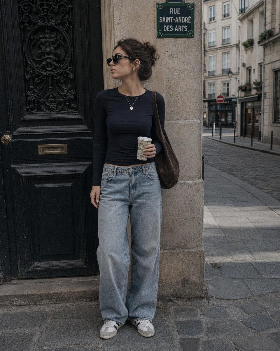 Stylish Woman on Parisian Street