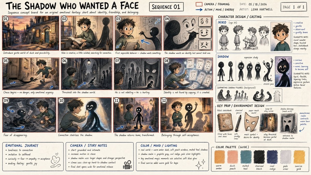 Animation Storyboard for Cartoon