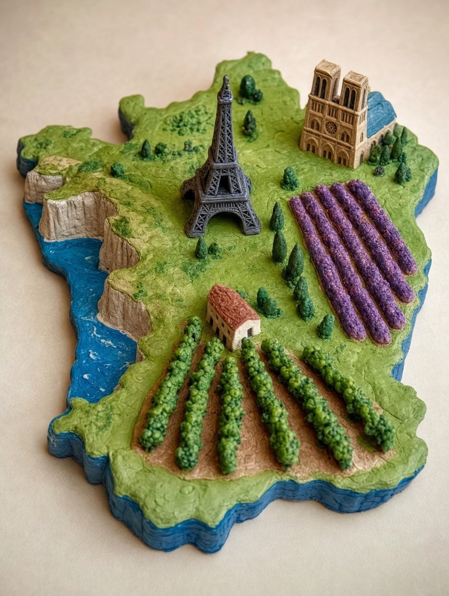 Clay Countries By Gpt Image 2 Prompt In