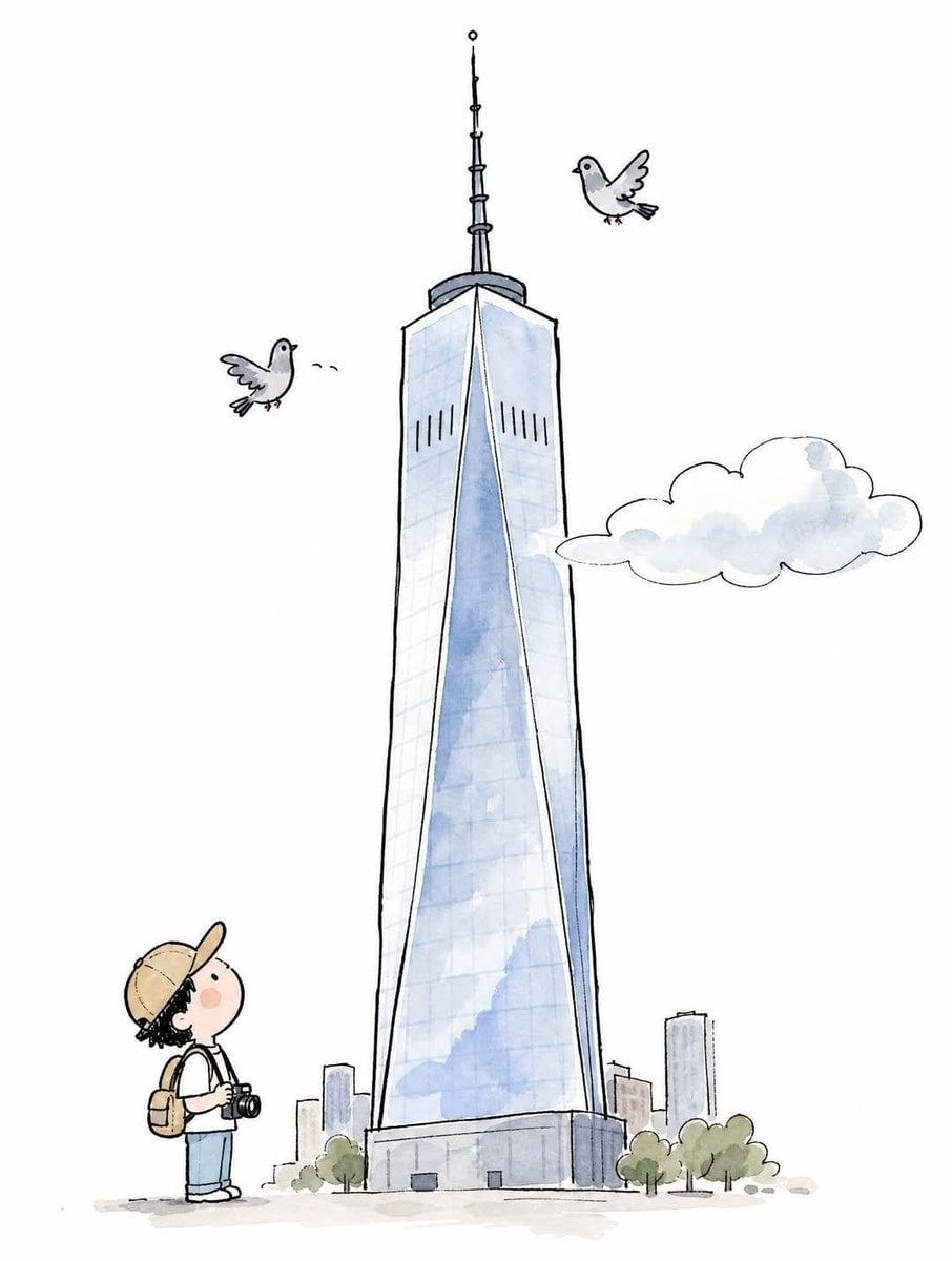Hand-Drawn Doodle of Iconic Landmark