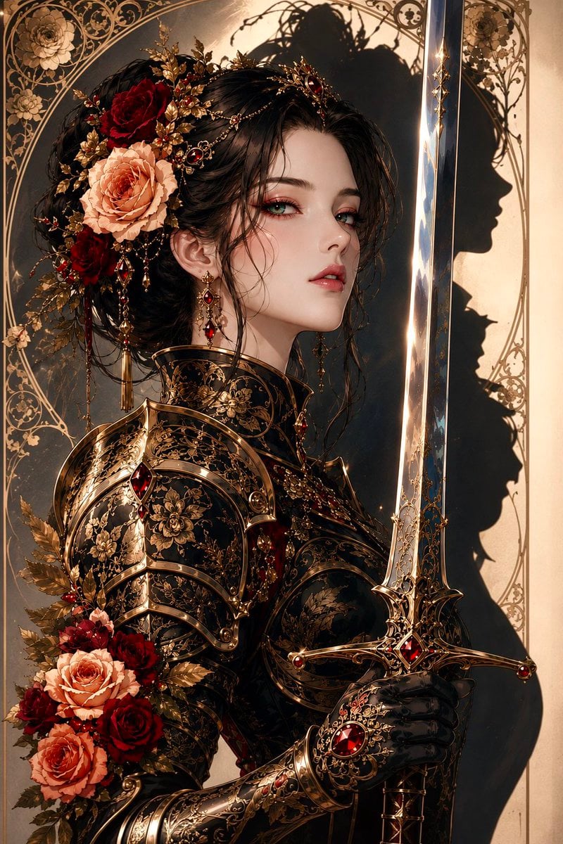 Fantasy Anime Female Warrior Portrait