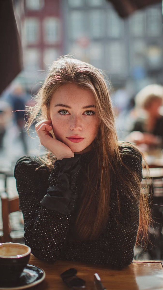 Cinematic Side-by-Side Cafe Portrait