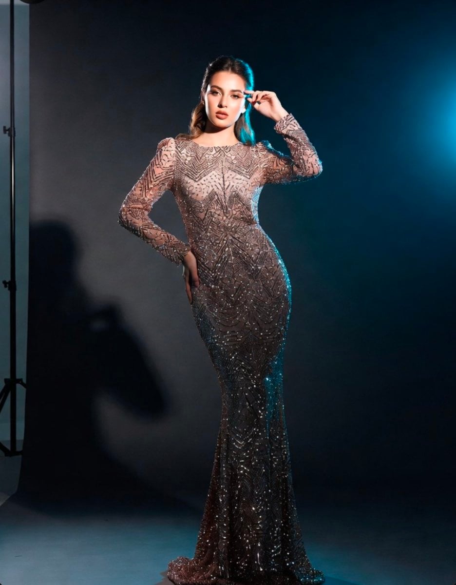 Studio Fashion Shoot in Sequined Gown