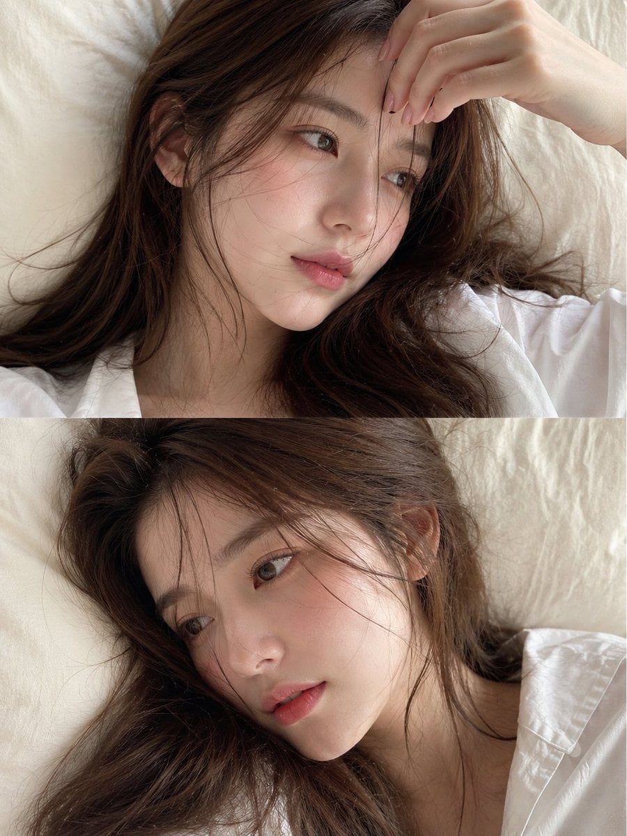 Dreamy Close-Up Bed Portrait