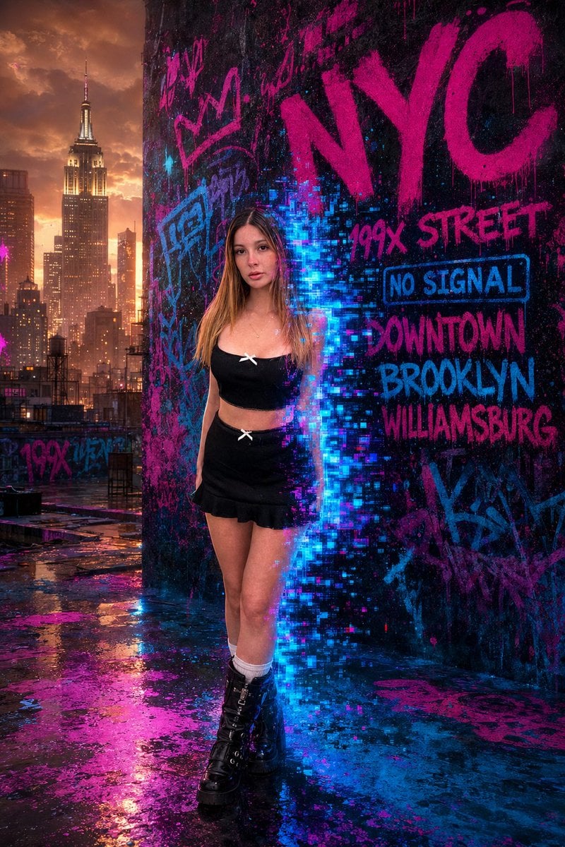 Gpt Image2 Prompt:⤵️ Full-Body Urban And Cyberpunk Fashion