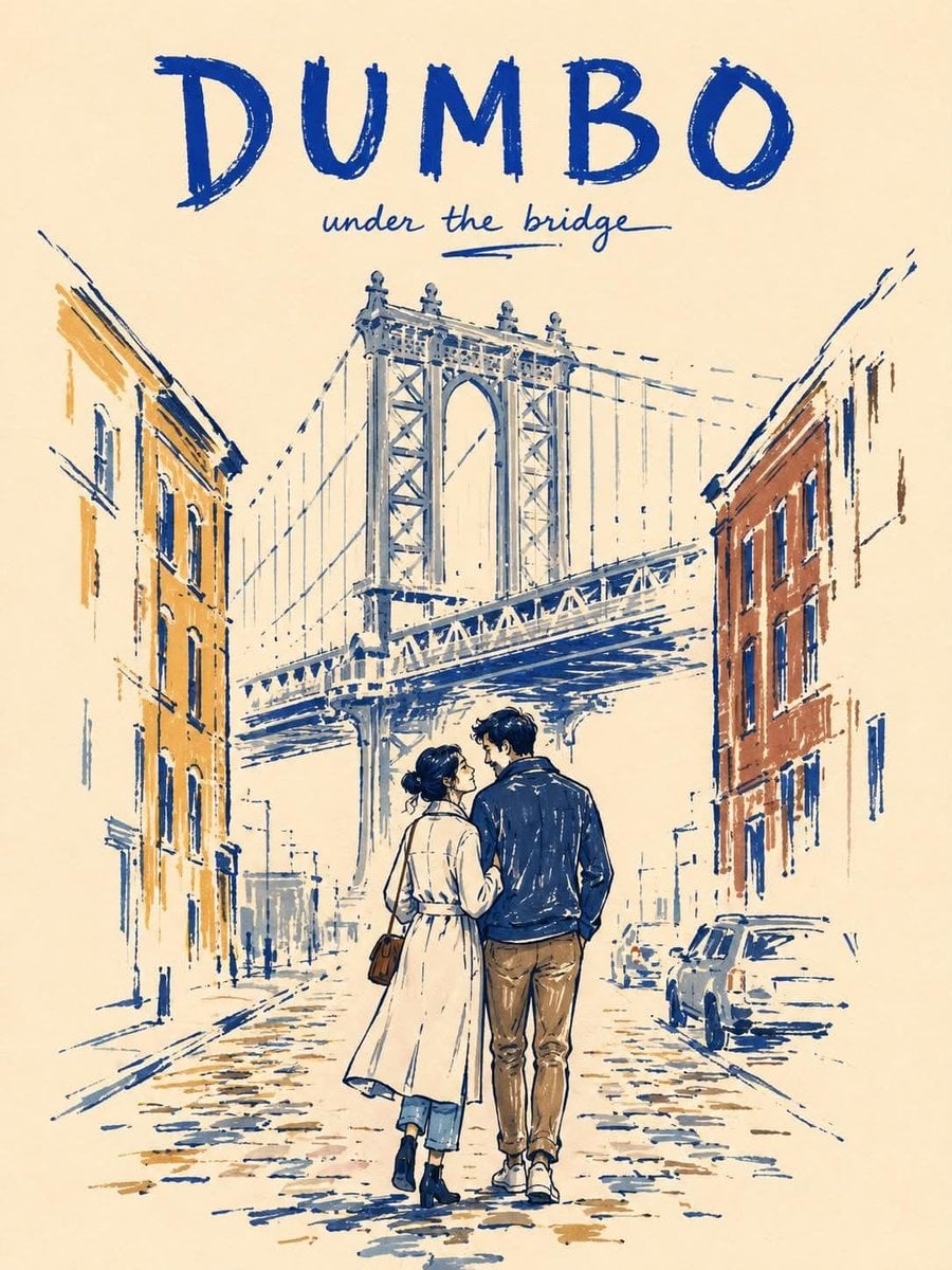 Minimalist Marker Pen NYC Travel Poster