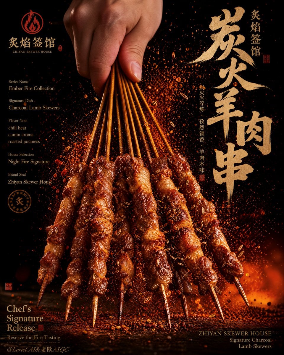 Hand Gripping Multiple Bamboo Skewers