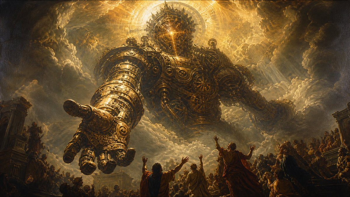 Clockwork Titan Baroque Painting