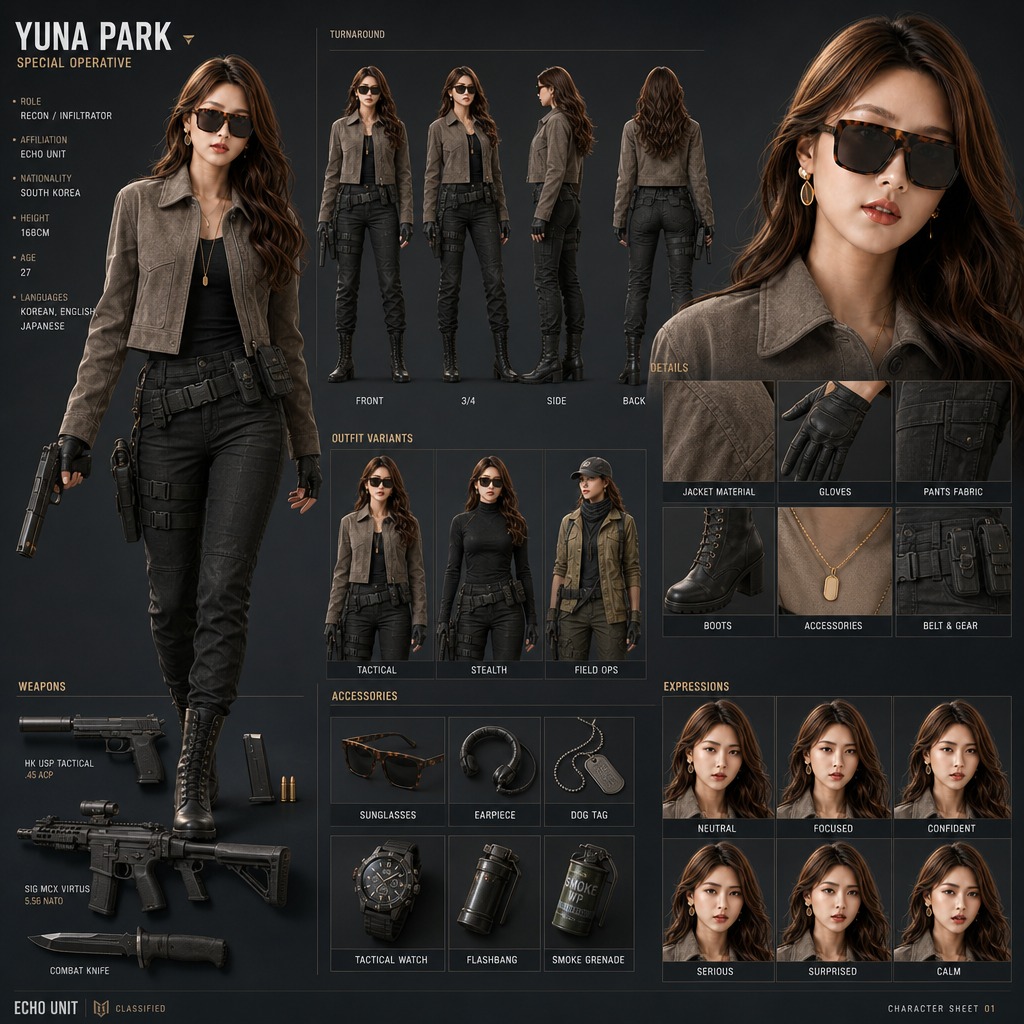 Yuna Park 战术角色设定表