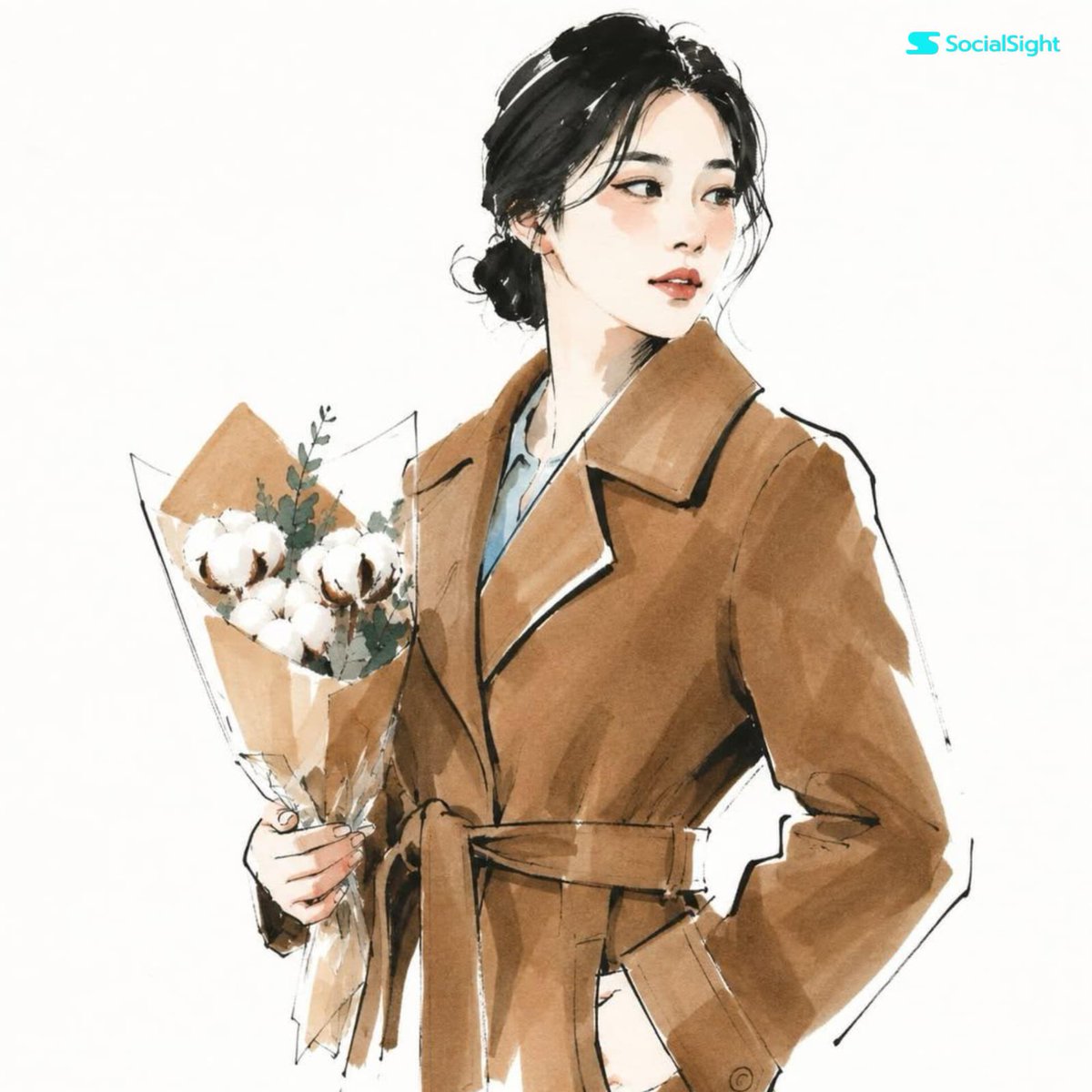 时尚编辑插画草图