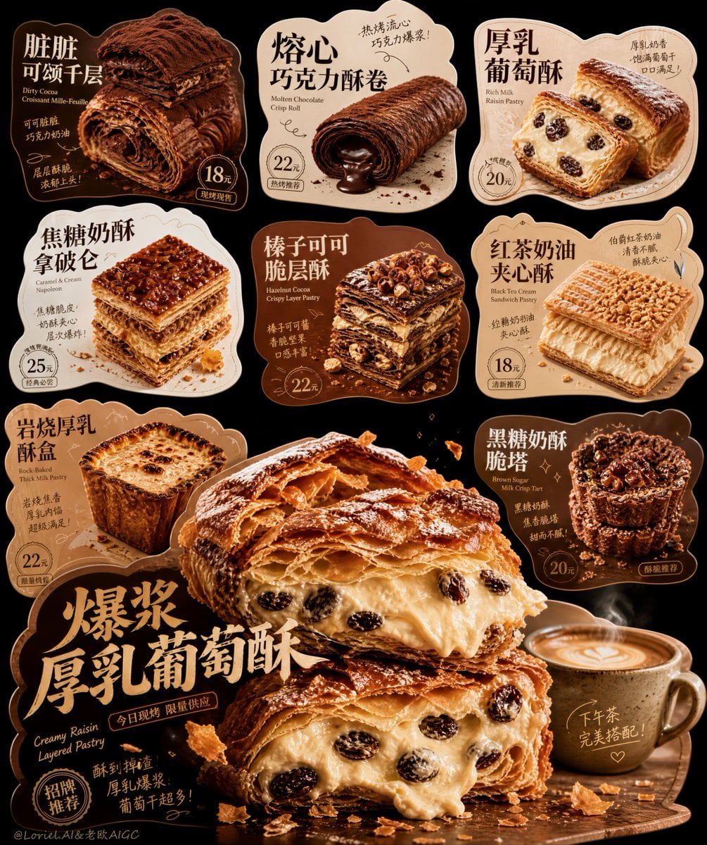 异形卡不是把矩形边框掰弯，而是让“产品本身”决定卡片的轮廓。 ✦ Custom Silhouettes That Follow Cream Swirls