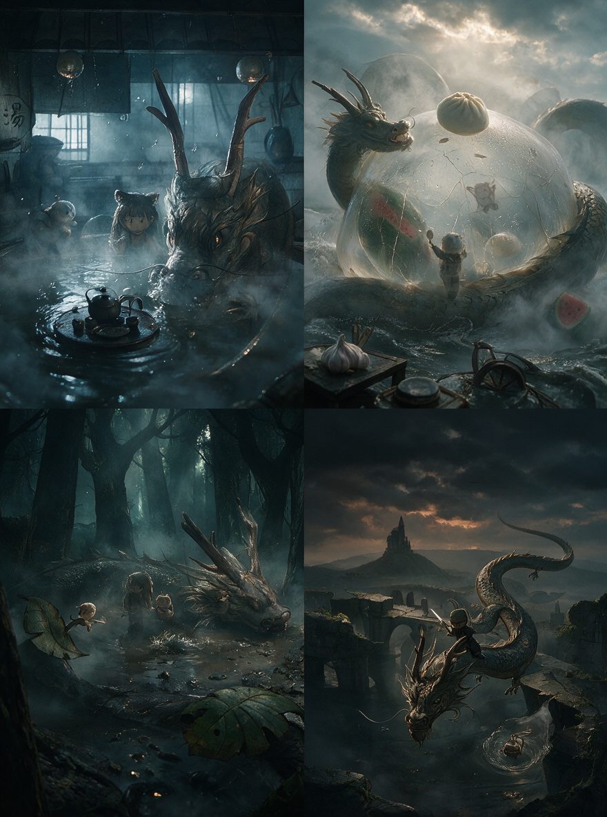 Four Finished Game Scene Images