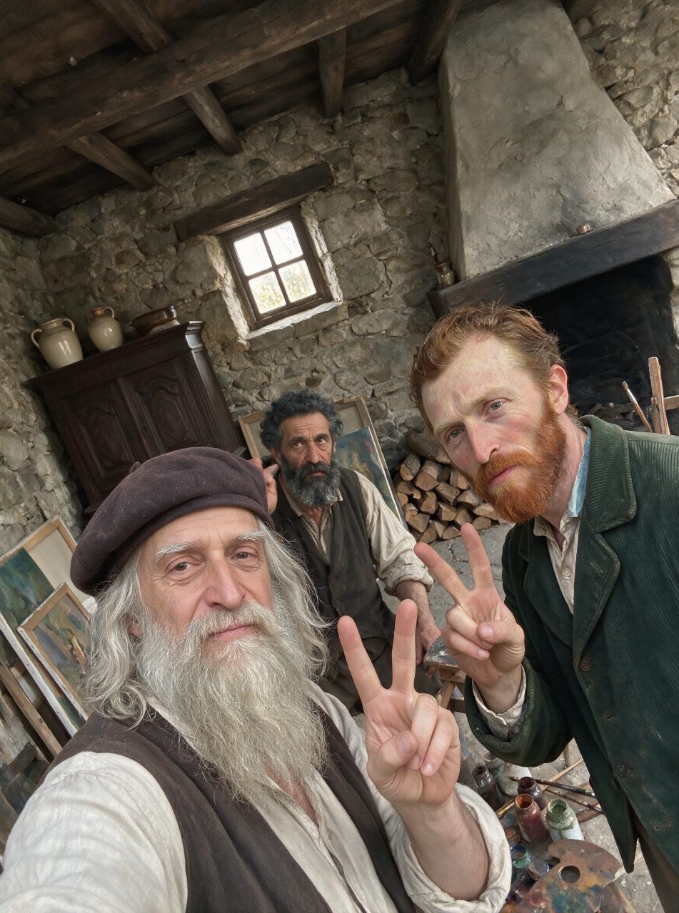 Da Vinci Van Gogh Peace Signs