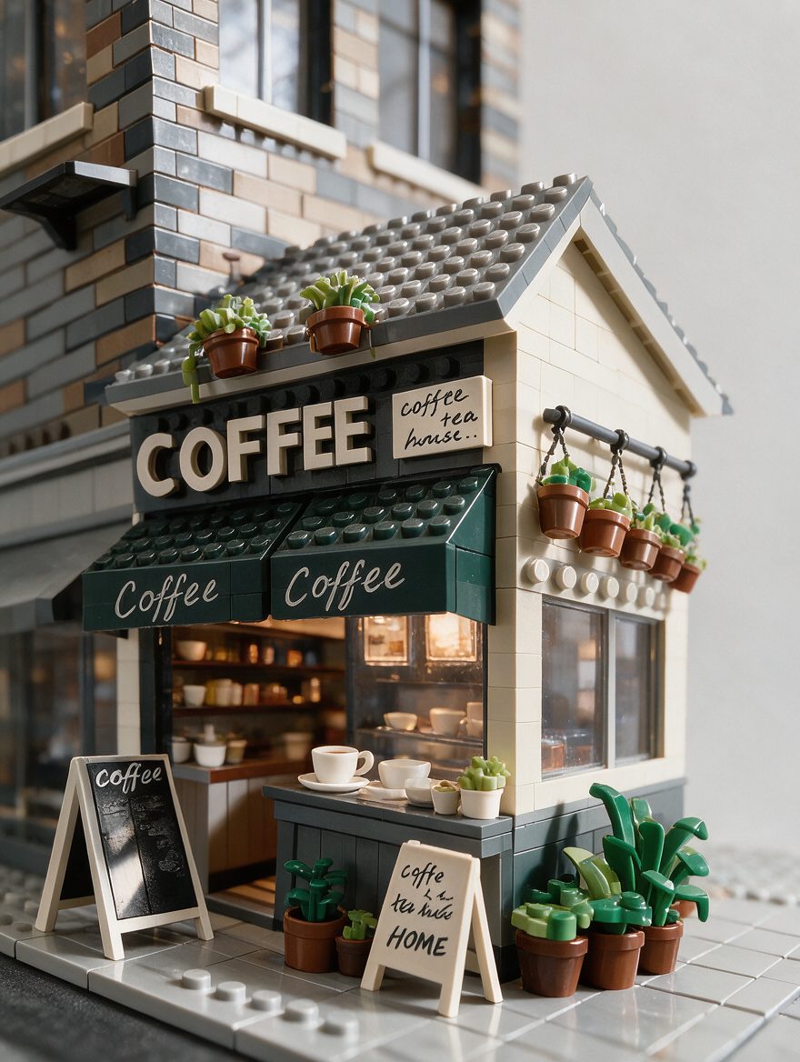 Realistic LEGO Toy Miniature Scene