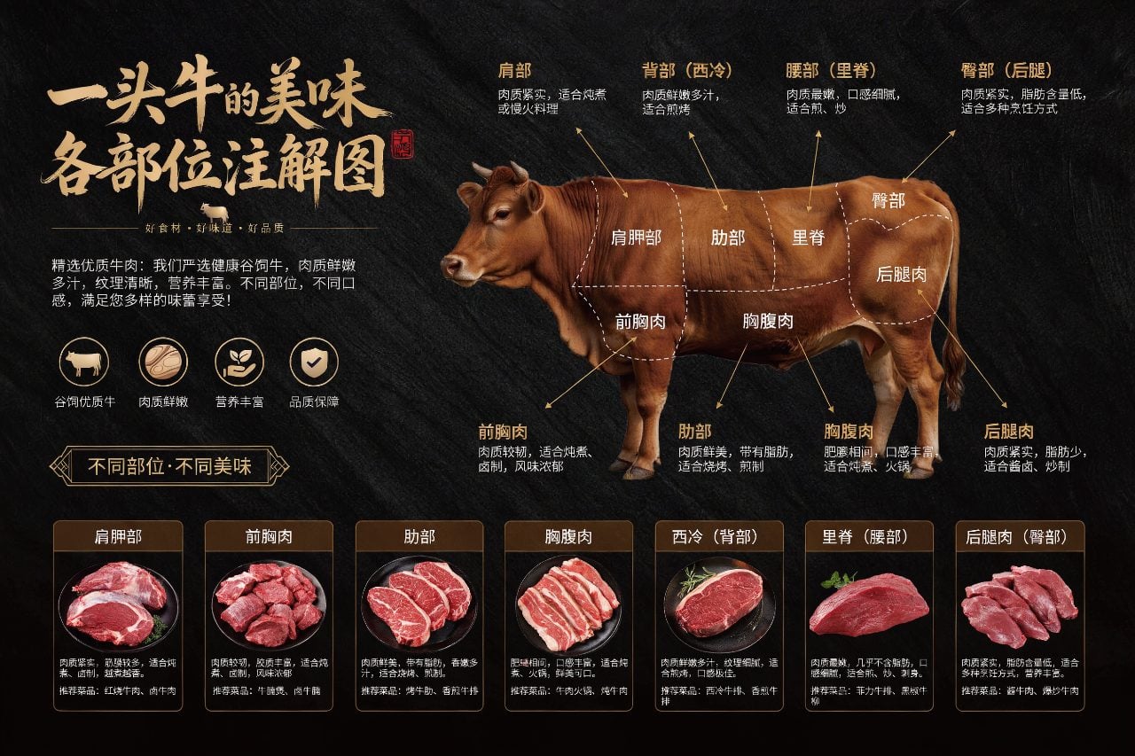 Annotated Diagram Of Beef Cuts