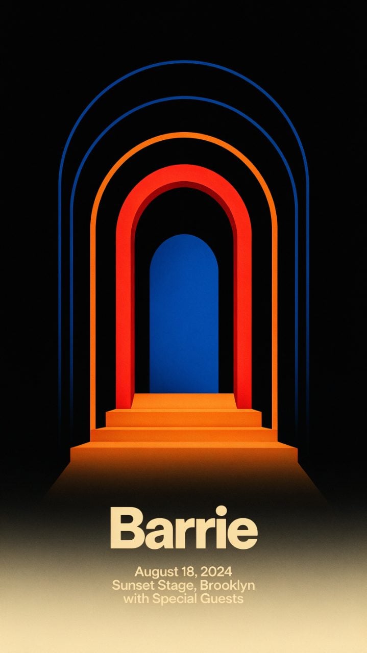 Barrie Minimalist Music Poster