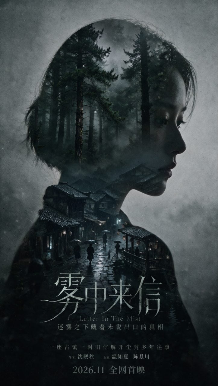 Silhouette Double Exposure Poster