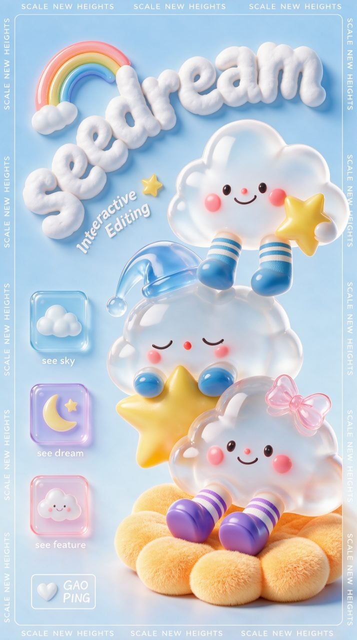 Y2K Cute Style Poster With Jelly Texture
