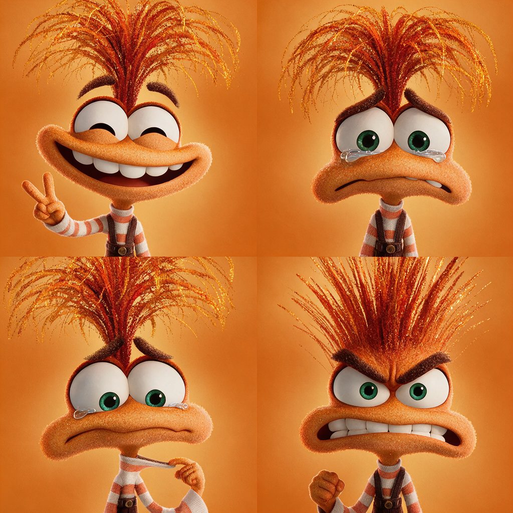 Cartoon Emotion Sticker Pack