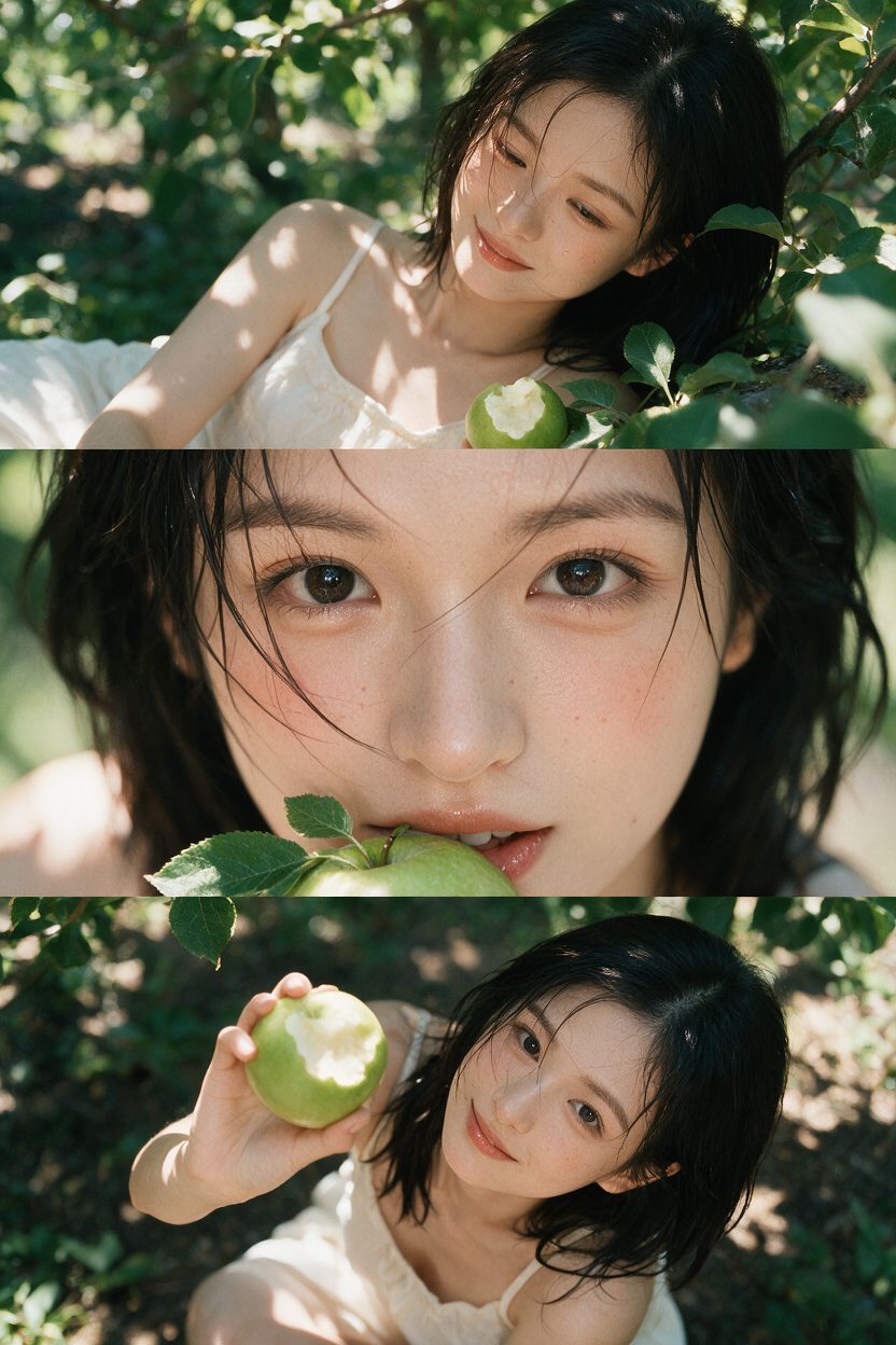Cinematic Summer Narrative Portrait Grid