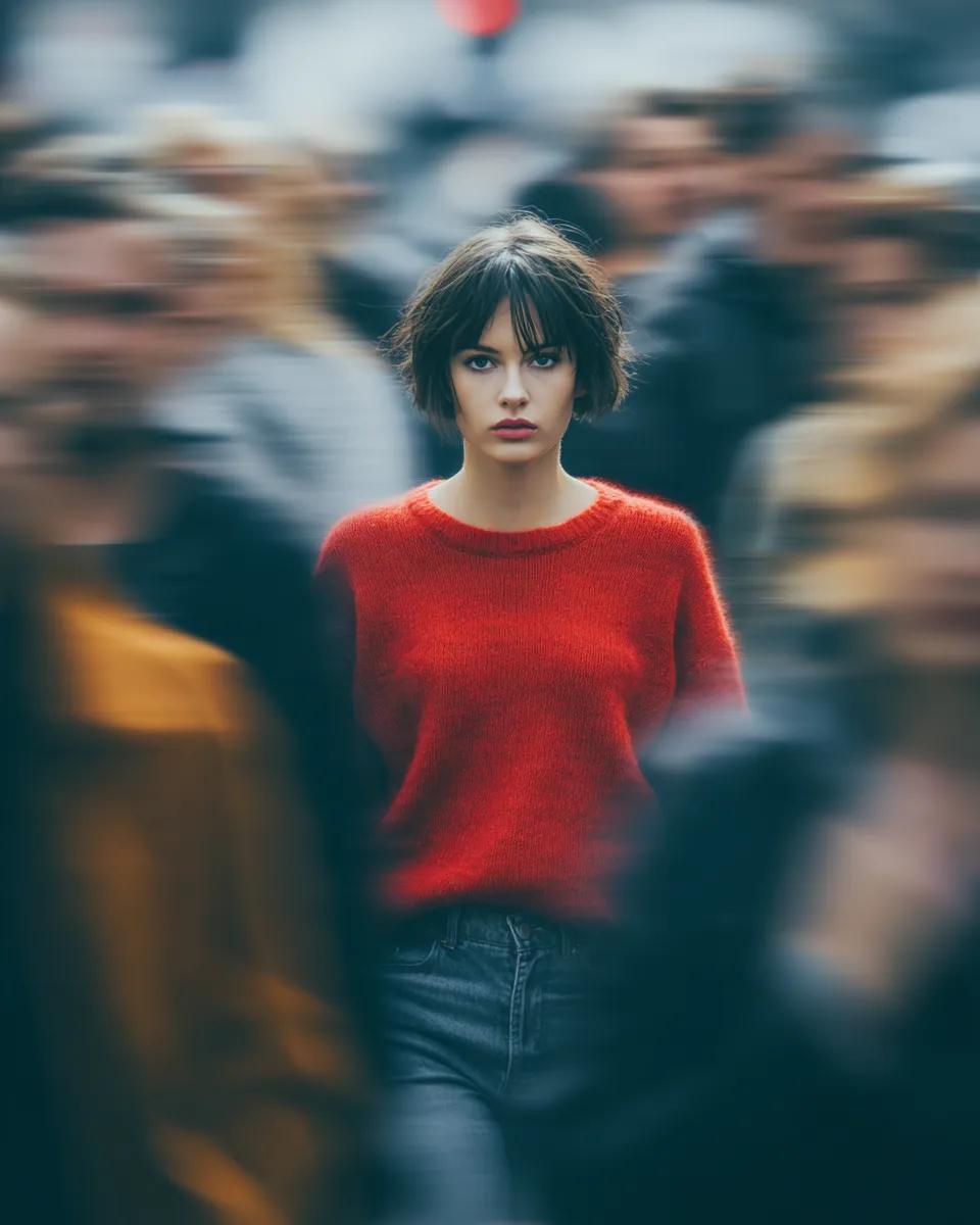 Woman Alone On Street