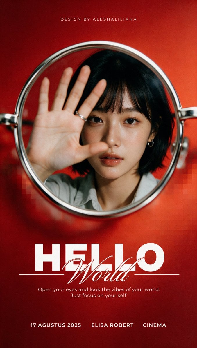 Vertical Movie Poster with Glasses