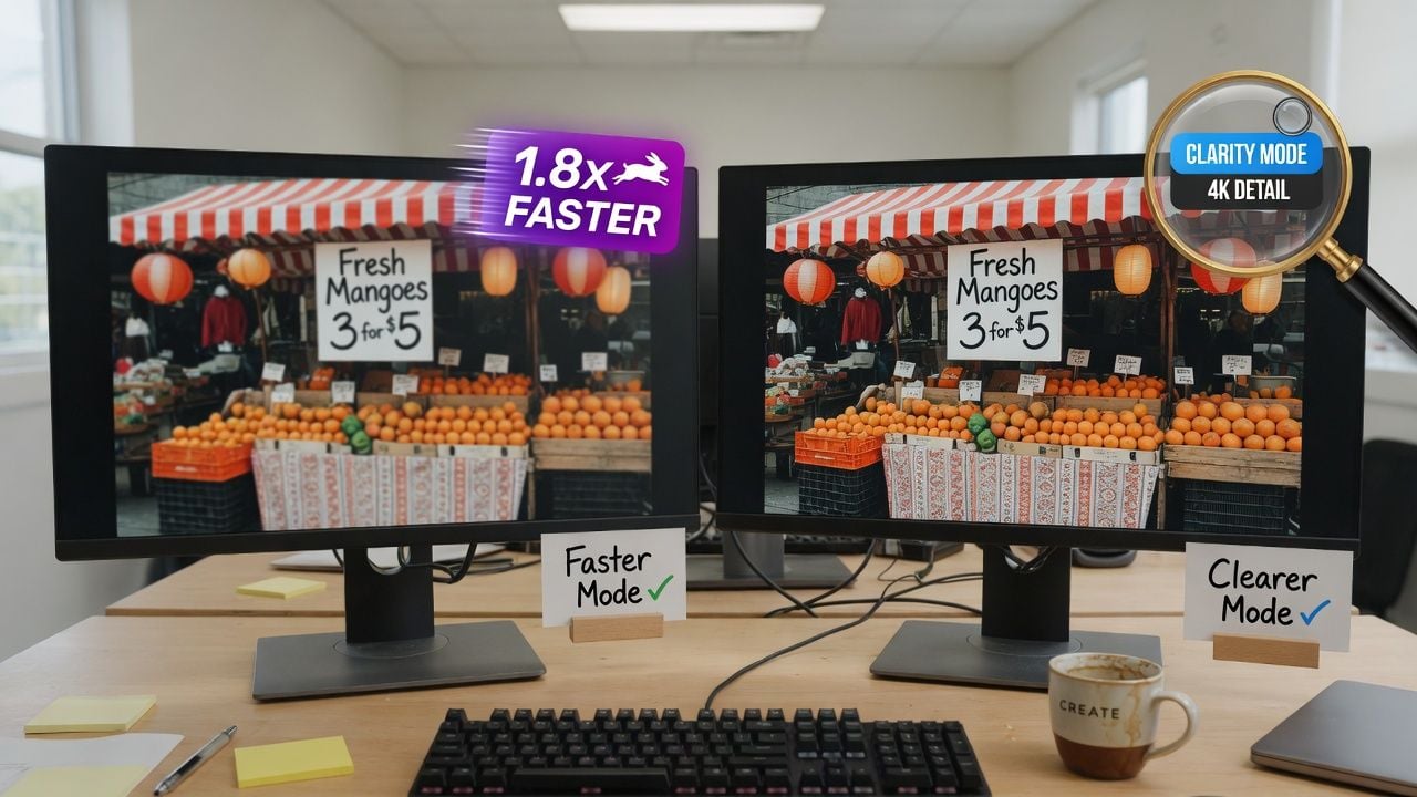 Faster or Clearer Upscale