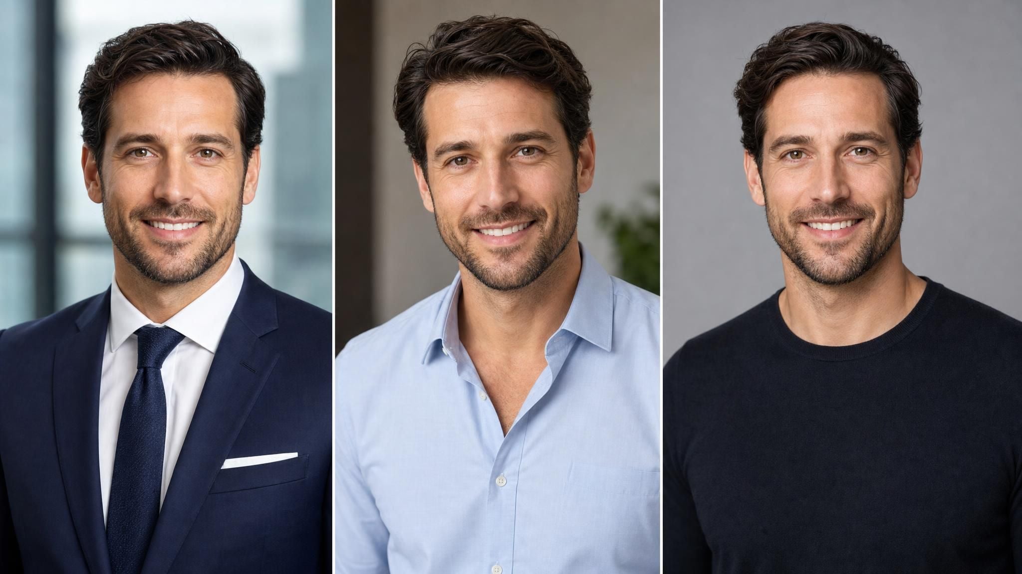 Multiple Professional Headshot Styles
