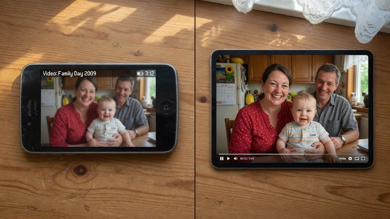 Sharpen Old Phone Videos