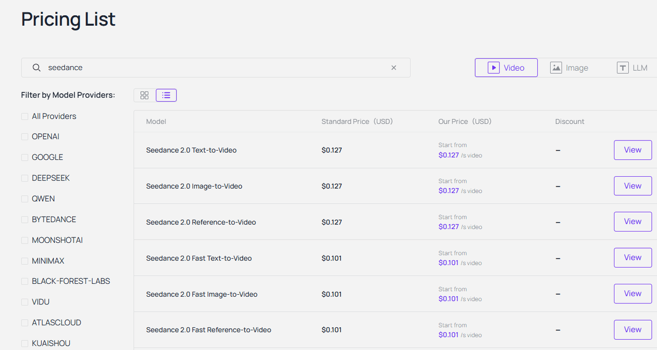 Atlas Cloud Price List 2