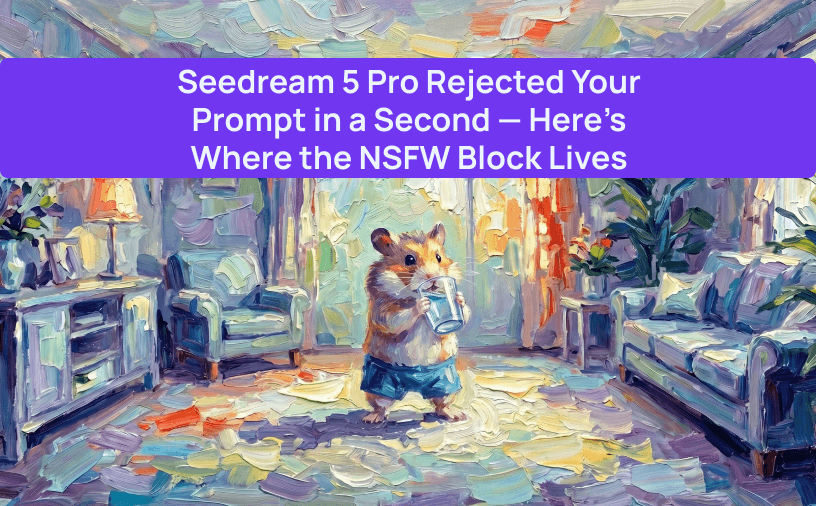 Seedream 5 Pro rechazó tu mensaje en un segundo — Aquí es donde vive el bloqueo NSFW