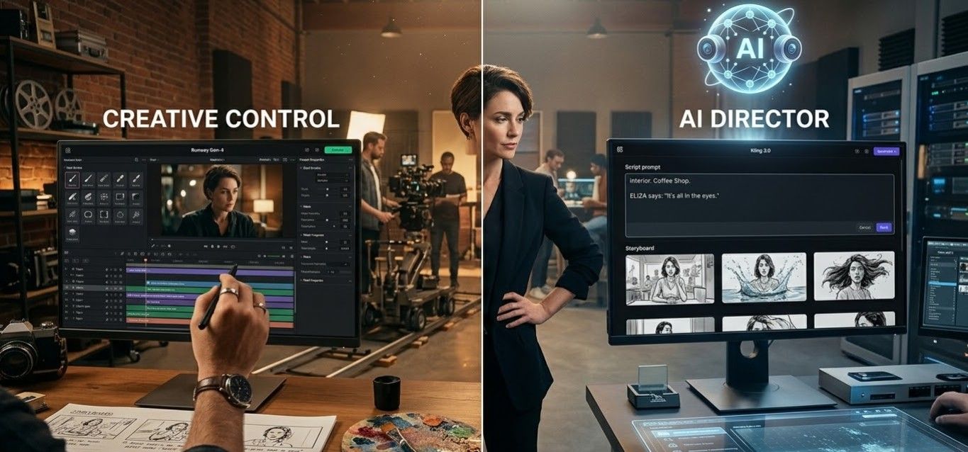 Runway Gen-4 VS Kling 3.0: two contrasting philosophies in AI filmmaking