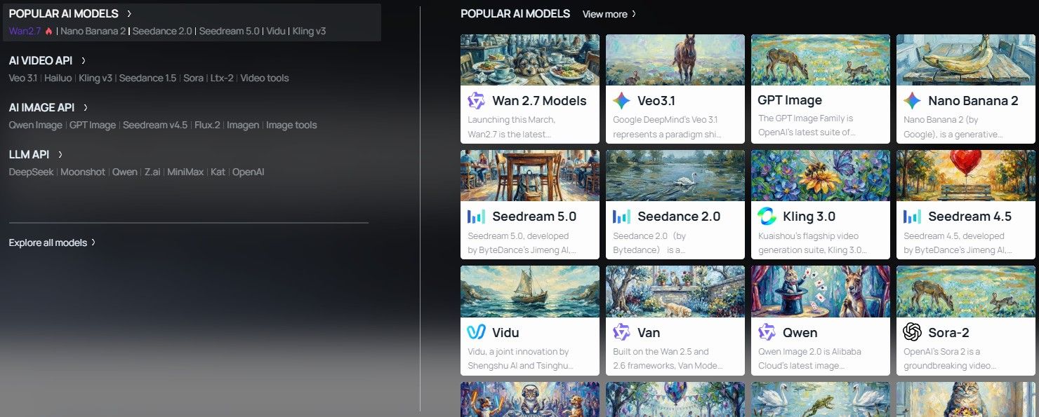 Atlas Cloud popular AI video model API